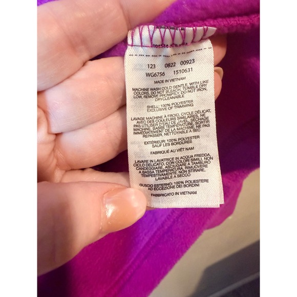 Columbia Kids Purple Fleece Full Zip Jacket Size L 14 16 - Picture 7 of 9